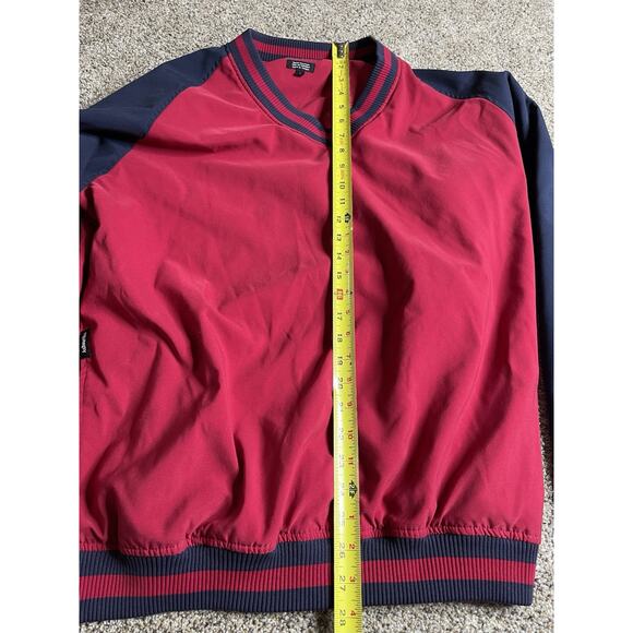 Ashworth Vintage Golf Pullover Mens Large Red Blue Windbreaker Preppy - Picture 5 of 6
